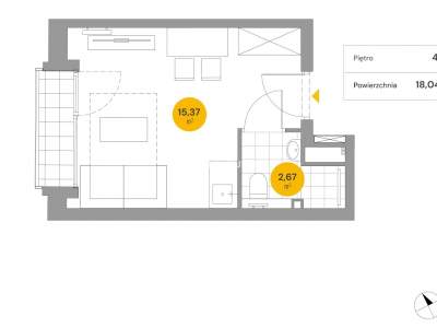         Apartamentos para Alquilar, Kraków, Wita Stwosza | 18 mkw