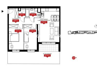         Apartamentos para Alquilar, Kraków, Dąbrowskiego | 71 mkw