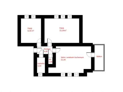         Apartamentos para Alquilar, Gdańsk, Aresa | 55.82 mkw