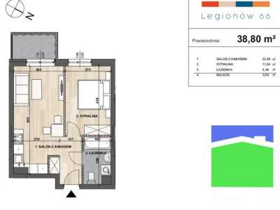         Apartamentos para Rent , Łódź, Legionów | 38 mkw