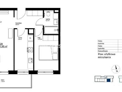         Apartamentos para Alquilar, Kraków, Bieżanów | 51 mkw