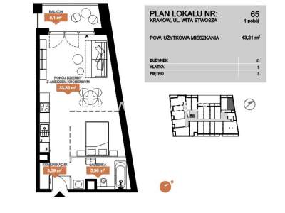         Flats for Sale, Kraków, Wita Stwosza | 43 mkw