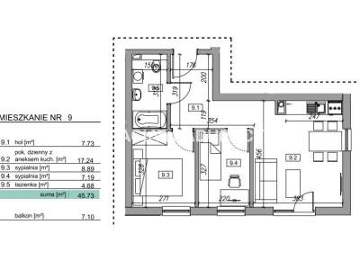         Flats for Sale, Myślenice (Gw), Słowińska | 45 mkw