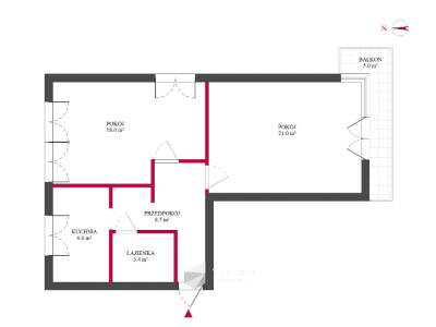         Квартиры для Продажа, Łódź, Zbiorcza | 57.59 mkw