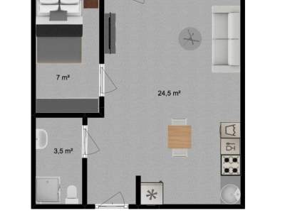         Apartamentos para Rent , Kraków, Widok | 34.5 mkw