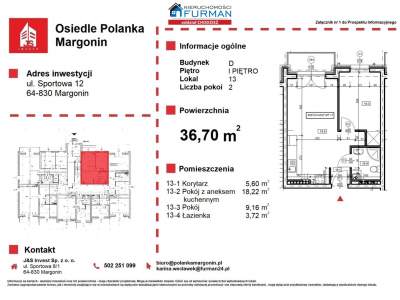                                     Квартиры для Продажа  Margonin
                                     | 36 mkw