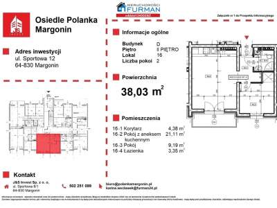                                     Квартиры для Продажа  Margonin
                                     | 38 mkw