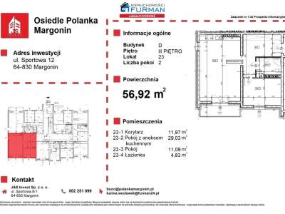                                     Квартиры для Продажа  Margonin
                                     | 56 mkw