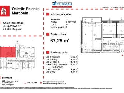                                     Квартиры для Продажа  Margonin
                                     | 67 mkw