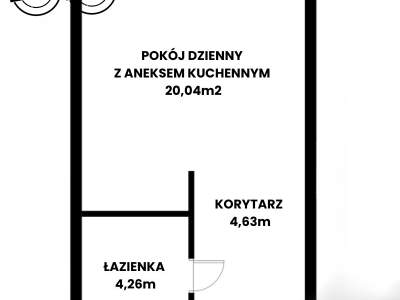         Apartamentos para Alquilar, Gdańsk, Wilcza | 28.93 mkw
