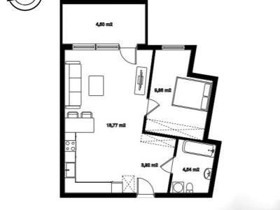         Apartamentos para Alquilar, Gdańsk, Siennicka | 37.09 mkw