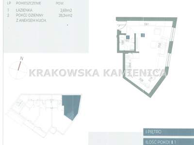         Квартиры для Продажа, Kraków, Józefińska | 31 mkw