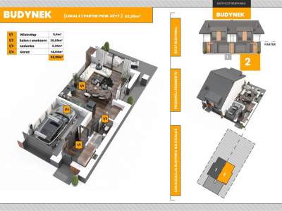         Casas para Alquilar, Reda, Jaśminowa | 129.05 mkw