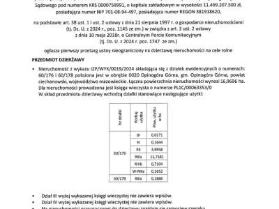                                     Grundstücke zum Mieten   Opinogóra Górna
                                     | 169696 mkw