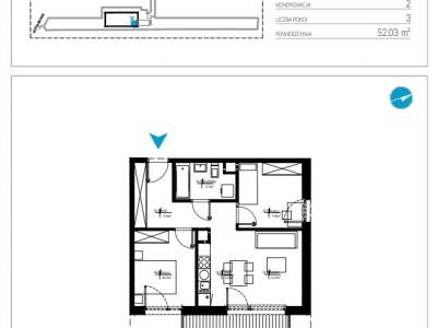         Apartamentos para Alquilar, Siedlce, Piaskowa | 52.03 mkw