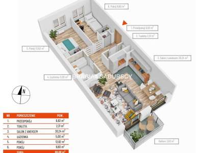         Apartamentos para Alquilar, Kraków, Teligi | 66 mkw