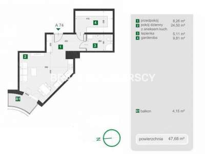         Flats for Sale, Kraków, Kotlarska - Okolice | 47 mkw