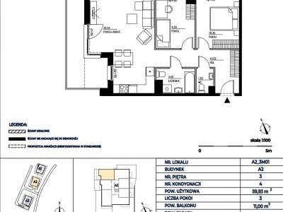         Apartamentos para Alquilar, Gdańsk, Stankiewicza | 59 mkw