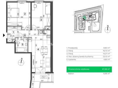         Apartamentos para Alquilar, Kraków, Wincentego Witosa | 67 mkw