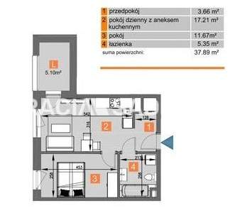         Apartamentos para Alquilar, Kraków, Os. Piastów | 37 mkw