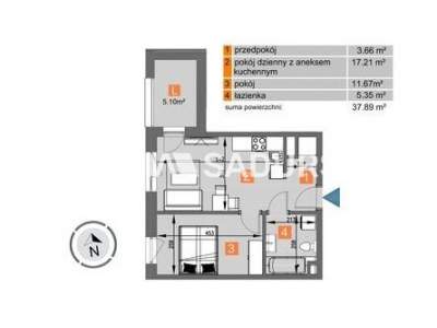         Apartamentos para Alquilar, Kraków, Os. Piastów | 37 mkw