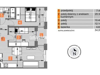         Apartamentos para Alquilar, Kraków, Os. Piastów | 54 mkw