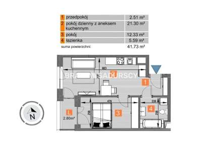         Apartamentos para Alquilar, Kraków, Os. Piastów | 41 mkw