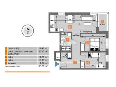         Apartamentos para Alquilar, Kraków, Os. Piastów | 60 mkw