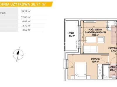         Mieszkania na Sprzedaż, Kraków, Kamieńskiego - Okolice | 38 mkw