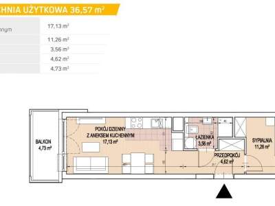         Apartamentos para Alquilar, Kraków, Kamieńskiego - Okolice | 36 mkw