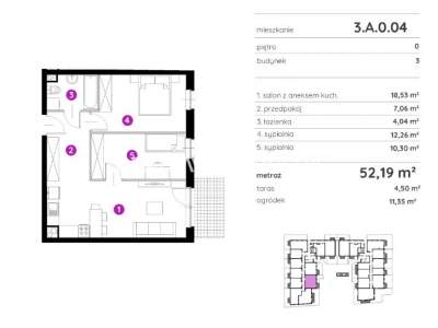         Apartamentos para Alquilar, Kraków, Rydlówka | 52 mkw