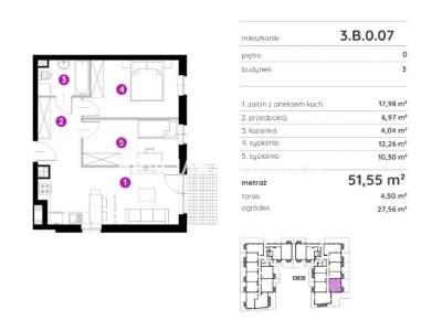         Apartamentos para Alquilar, Kraków, Rydlówka | 51 mkw