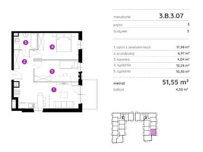         Apartamentos para Alquilar, Kraków, Rydlówka | 51 mkw