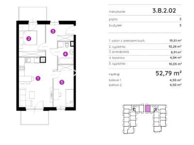         Apartamentos para Alquilar, Kraków, Rydlówka | 52 mkw