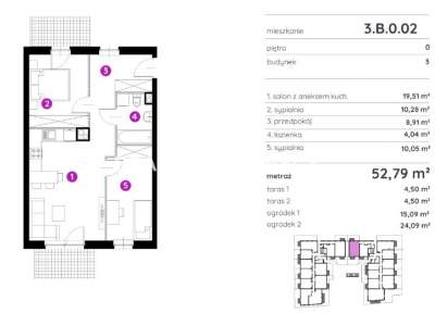         Apartamentos para Alquilar, Kraków, Rydlówka | 52 mkw