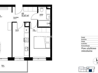         Apartamentos para Alquilar, Kraków, Bieżanów | 51 mkw