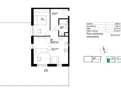         Apartamentos para Alquilar, Kraków, Bieżanów | 53 mkw