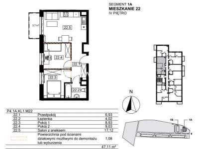         Квартиры для Продажа, Kraków, Agatowa | 47 mkw