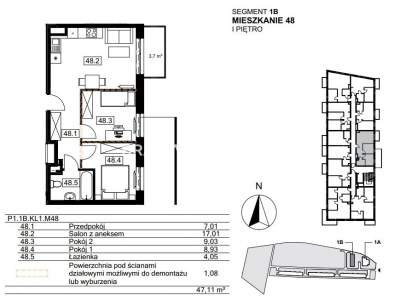         Wohnungen zum Kaufen, Kraków, Agatowa | 47 mkw