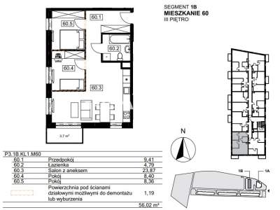         Apartamentos para Alquilar, Kraków, Agatowa | 56 mkw