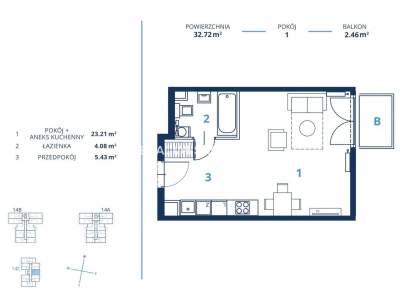         Apartamentos para Alquilar, Kraków, Bunscha | 32 mkw