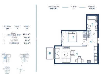         Flats for Sale, Kraków, Bunscha | 43 mkw