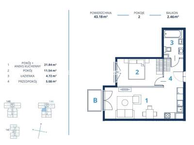         Квартиры для Продажа, Kraków, Bunscha | 43 mkw