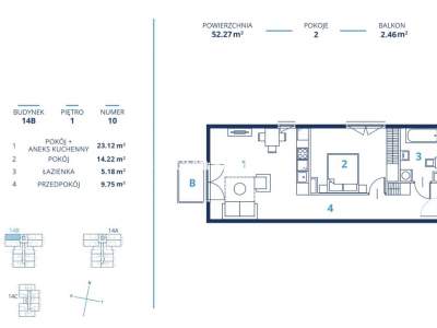         Apartamentos para Alquilar, Kraków, Ruczaj | 52 mkw