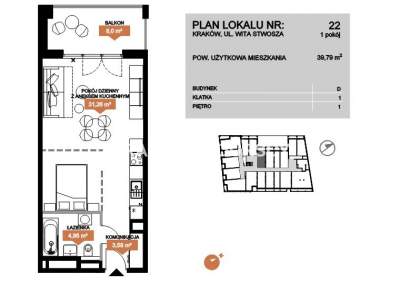         Flats for Sale, Kraków, Wita Stwosza | 39 mkw