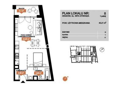         Квартиры для Продажа, Kraków, Wita Stwosza | 43 mkw