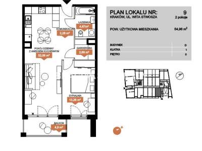         Apartamentos para Alquilar, Kraków, Wita Stwosza | 54 mkw