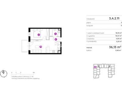         Apartamentos para Alquilar, Kraków, Rydlówka | 36 mkw