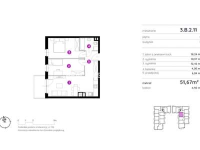         Apartamentos para Alquilar, Kraków, Rydlówka | 51 mkw