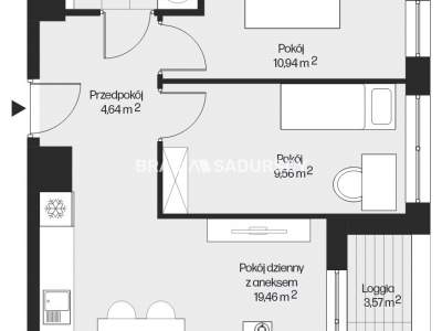         Apartamentos para Alquilar, Kraków, Piasta Kołodzieja | 48 mkw